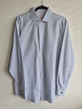 Cufflinks Brooks Brothers Shirt in Light Blue Striped